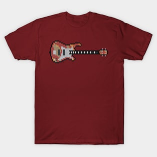 Pixel Rusty Metallic Bass Guitar T-Shirt